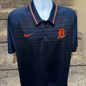 Nike MLB dri-fit *Detroit Tigers* wicking men’s casual golf ⛳️ polo shirt - XL